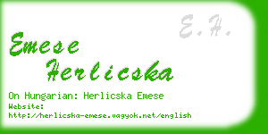 emese herlicska business card